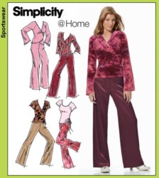 4887  SIMPLICITY JERSEY GIRL SS-LS HOOD OR NOT TOP, PANTS PATTERN 4-10, 12-18 UNCUT